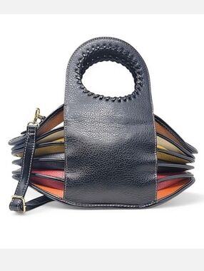 Accordian Style Stiched Satchel